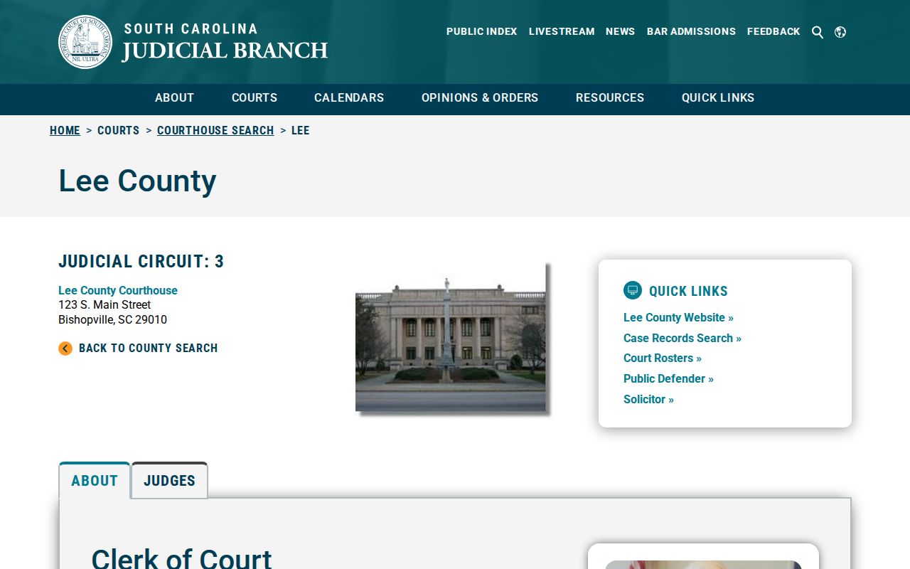 Lee County criminal court records office directory